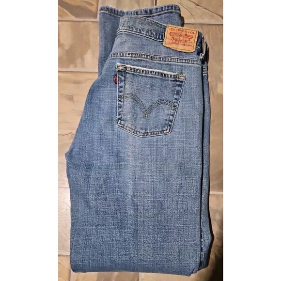 Woman's Vtg 10L 32x32 Levis 505 Acid  Wash Straight Leg 90s 5 Pkt Denim Jeans - Picture 1 of 7